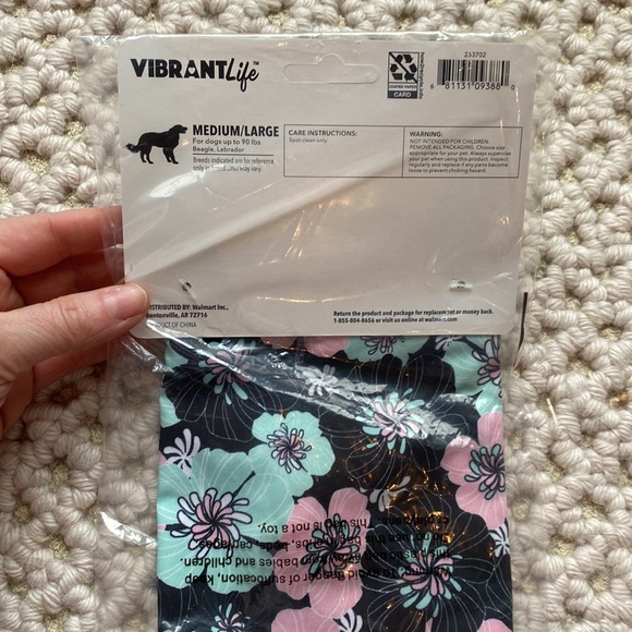 NWT Vibrant Life Dog Bandana Floral Size M/L up to 90 pounds - Picture 8 of 8